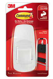 CMD Hook Jumbo White 1pk