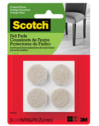 Flt Pads Beige Rnd 2.5cm