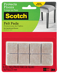 Felt Pads Beige Sqs 2.5cm